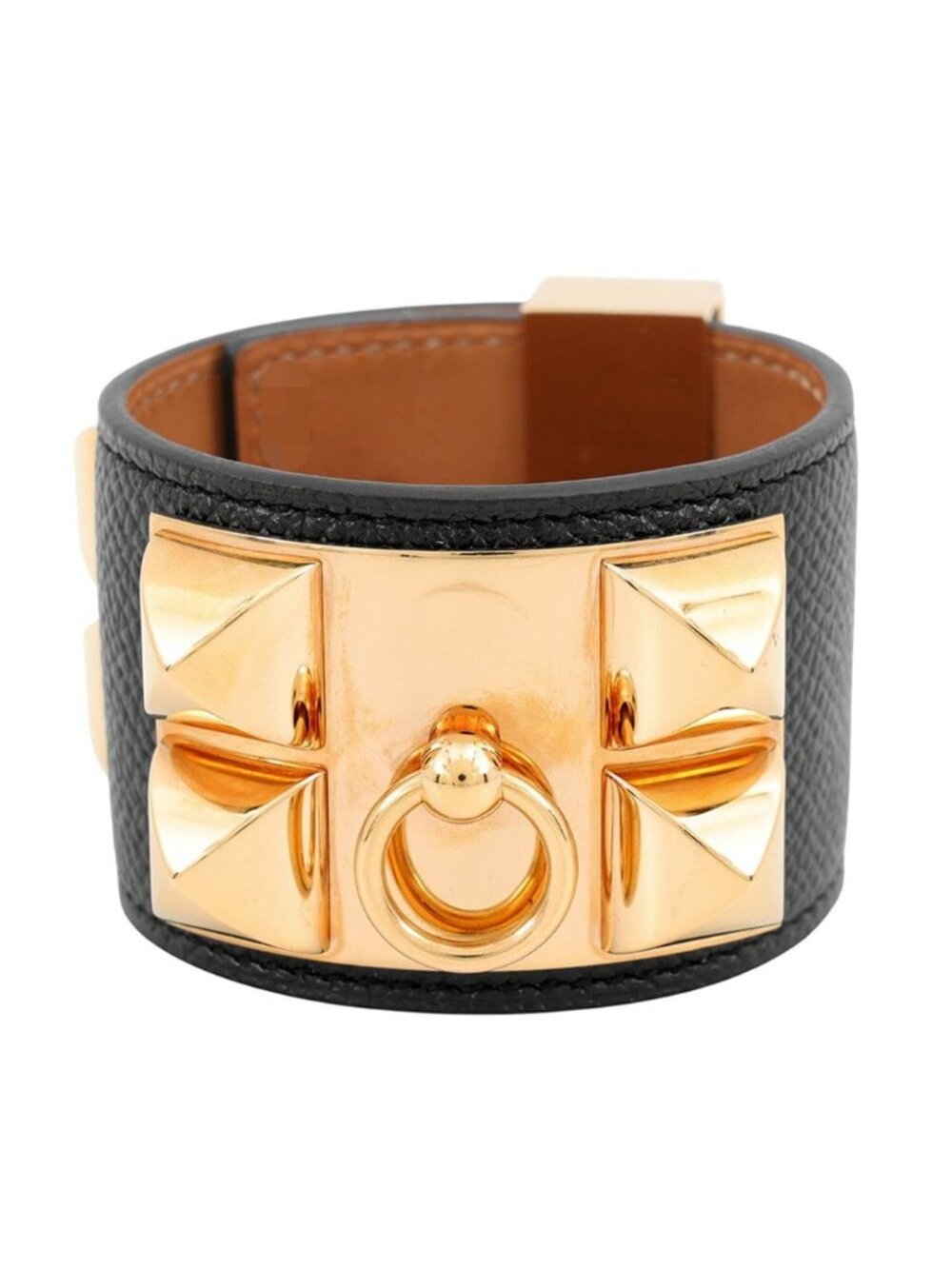 Hermes Bracelet Collier de Chien Black Gold Epsom Swift XS